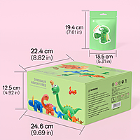 Air Dry Clay For Kids - Dinosaur Adventures 12 pcs Pack with Tool Kit