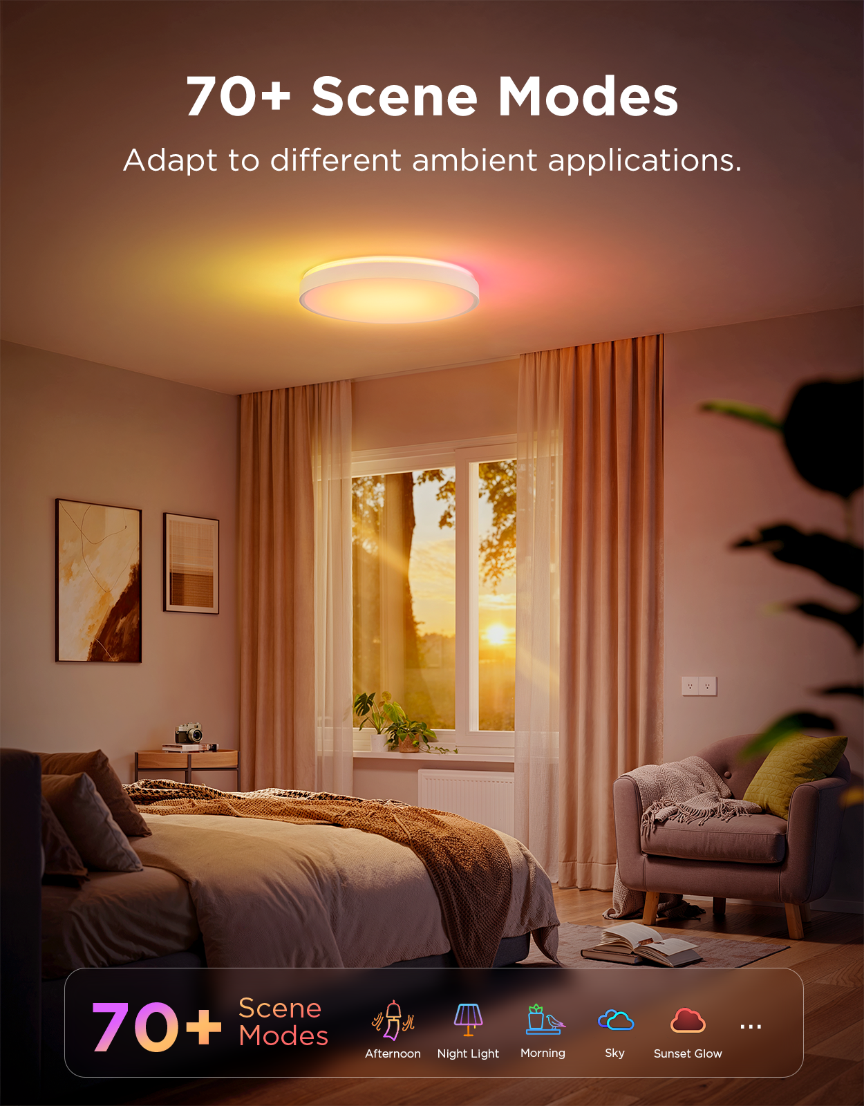 Govee 15inch RGBICWW + RGBICWW Round Smart Ceiling Light
