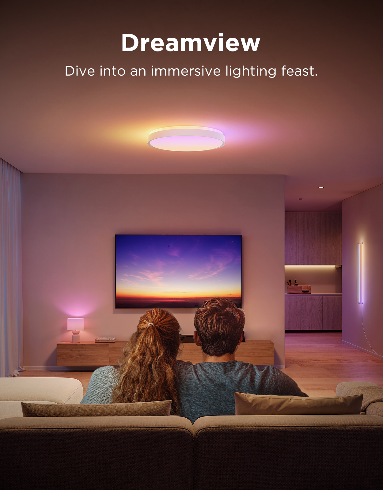 Govee 15inch RGBICWW + RGBICWW Round Smart Ceiling Light