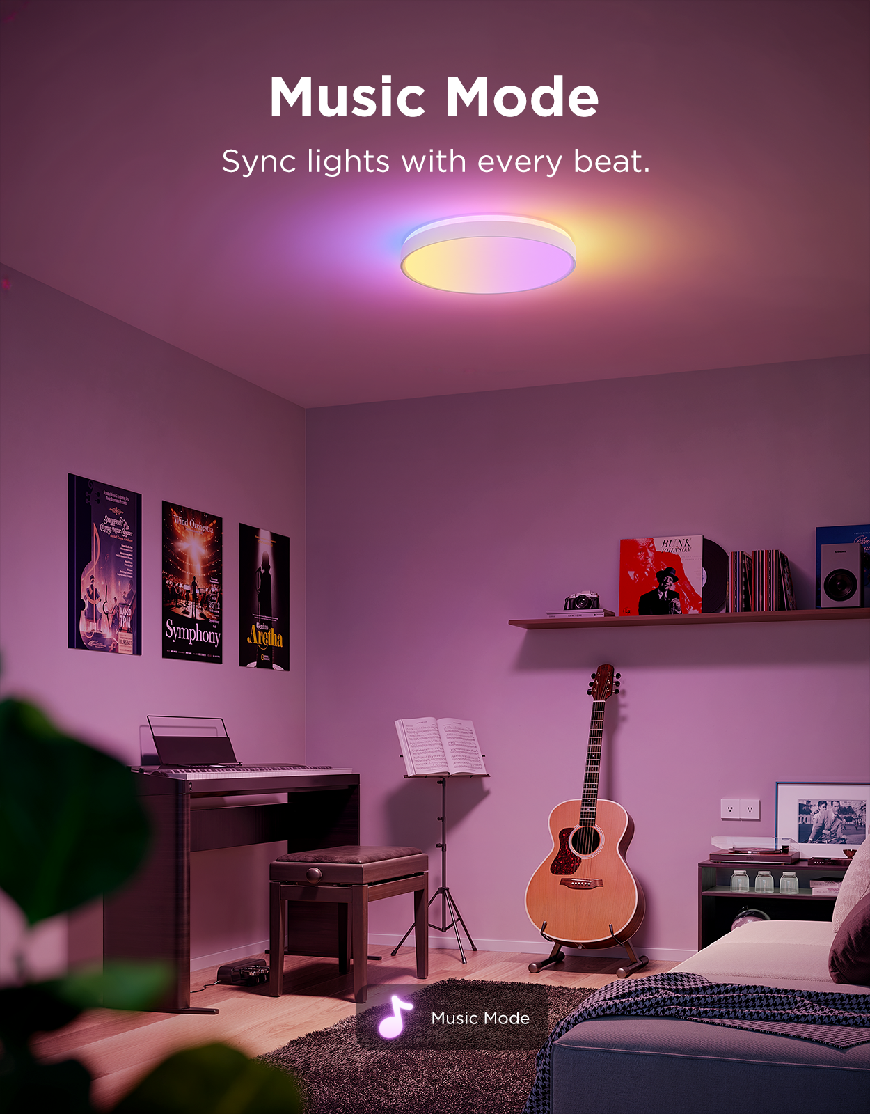 Govee 15inch RGBICWW + RGBICWW Round Smart Ceiling Light