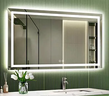 Glass frame with LED flat mirror(36*72 INCH)
