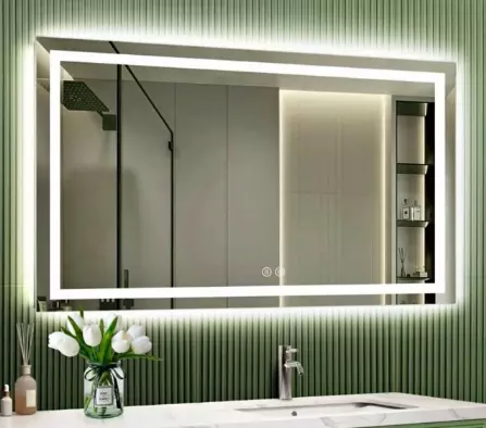 Glass frame with LED flat mirror(36*72 INCH)