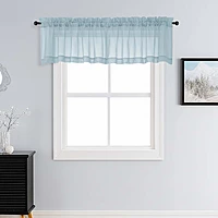 Patin Sky Blue Sheer Curtains Valances
