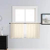 Patin Cream Sheer Curtains Valances