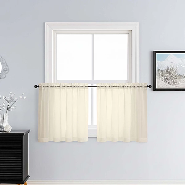 Patin Cream Sheer Curtains Valances