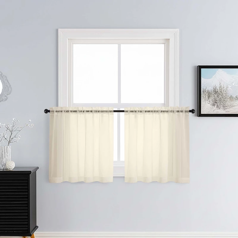 Patin Cream Sheer Curtains Valances