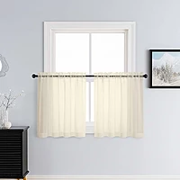 Patin Cream Sheer Curtains Valances