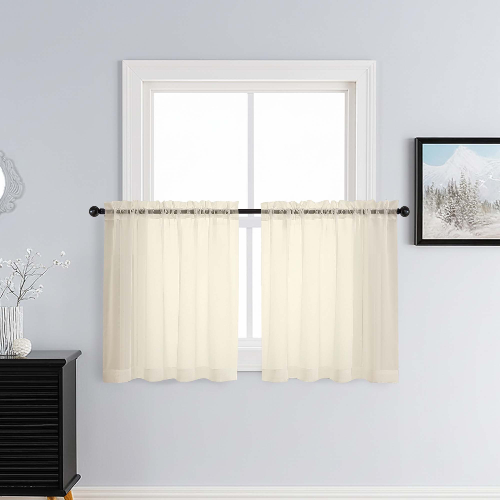 Patin Cream Sheer Curtains Valances