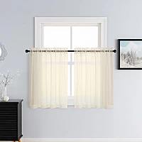 Patin Cream Sheer Curtains Valances