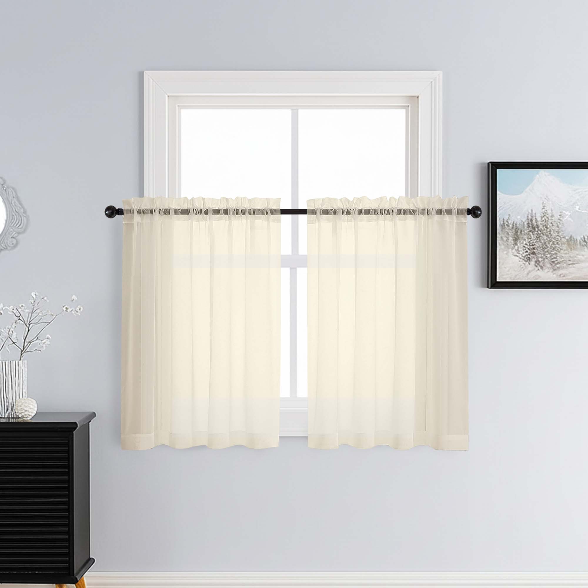 Patin Cream Sheer Curtains Valances
