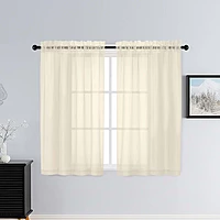 Patin Cream Sheer Curtains Valances