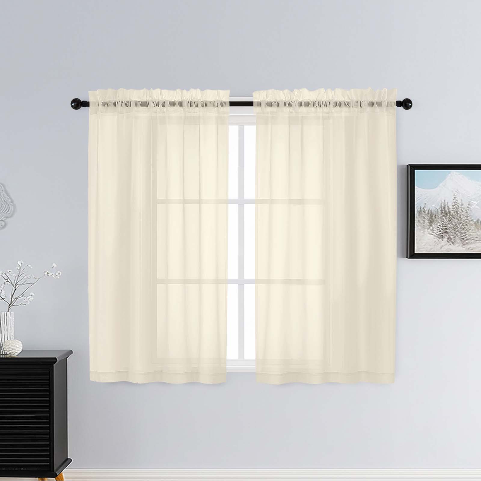 Patin Cream Sheer Curtains Valances