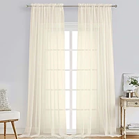 Patin Cream Sheer Curtains Valances