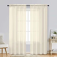Patin Cream Sheer Curtains Valances
