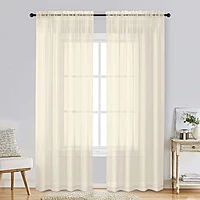 Patin Cream Sheer Curtains Valances