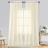 Patin Cream Sheer Curtains Valances