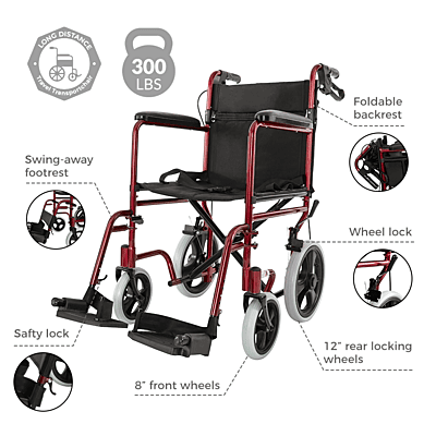 Lightweight transport chair 5015RD