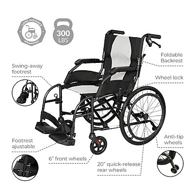 Traveller Lightweight Wheelchair Q5019BK