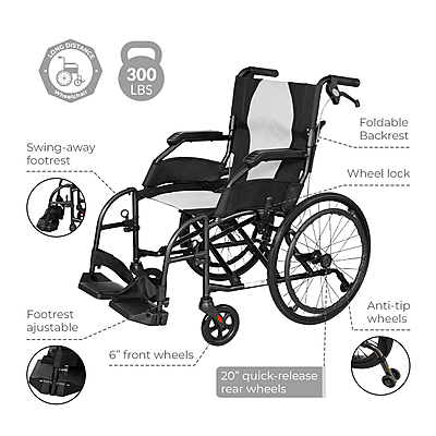 Traveller Lightweight Wheelchair Q5019BK