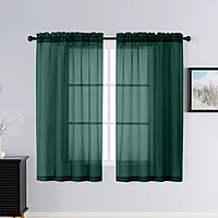 Patin Hunter Green Sheer Curtains Valances