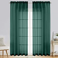 Patin Hunter Green Sheer Curtains Valances