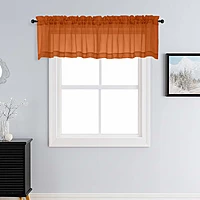 Patin Orange Sheer Curtains Valances