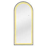 Floor mirror -71.5" x 31.5" LED floor mirror (BLACK)