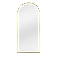 Floor mirror -71.5" x 31.5" LED floor mirror (GOLD)