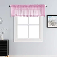 Patin Light Pink Sheer Curtains Valances