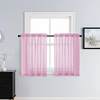 Patin Light Pink Sheer Curtains Valances