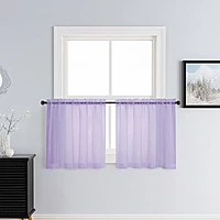 Patin Lavender Sheer Curtains Valances