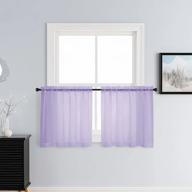 Patin Lavender Sheer Curtains Valances