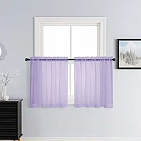 Patin Lavender Sheer Curtains Valances