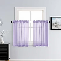 Patin Lavender Sheer Curtains Valances