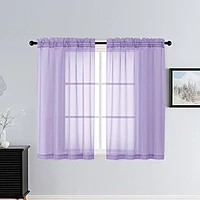 Patin Lavender Sheer Curtains Valances