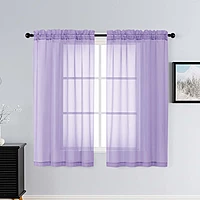 Patin Lavender Sheer Curtains Valances