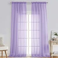 Patin Lavender Sheer Curtains Valances