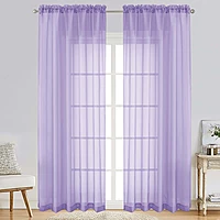Patin Lavender Sheer Curtains Valances