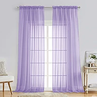 Patin Lavender Sheer Curtains Valances