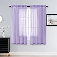 Patin Lavender Sheer Curtains Valances