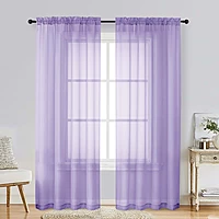 Patin Lavender Sheer Curtains Valances