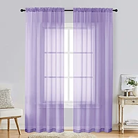 Patin Lavender Sheer Curtains Valances