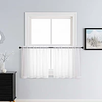 Patin White Sheer Curtains Valances