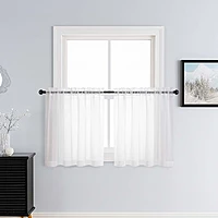 Patin White Sheer Curtains Valances