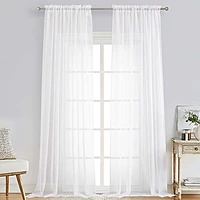 Patin White Sheer Curtains Valances