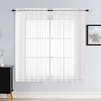 Patin White Sheer Curtains Valances