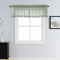 Patin Light Green Sheer Curtains Valances