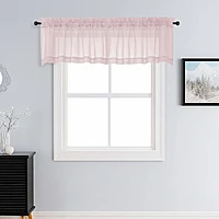 Patin Blush Pink Sheer Curtains Valances