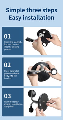 3 in 1 Magnetic wireless charger with Light for iPhone 12/pro/mini/promax, AirPods and Apple Watch