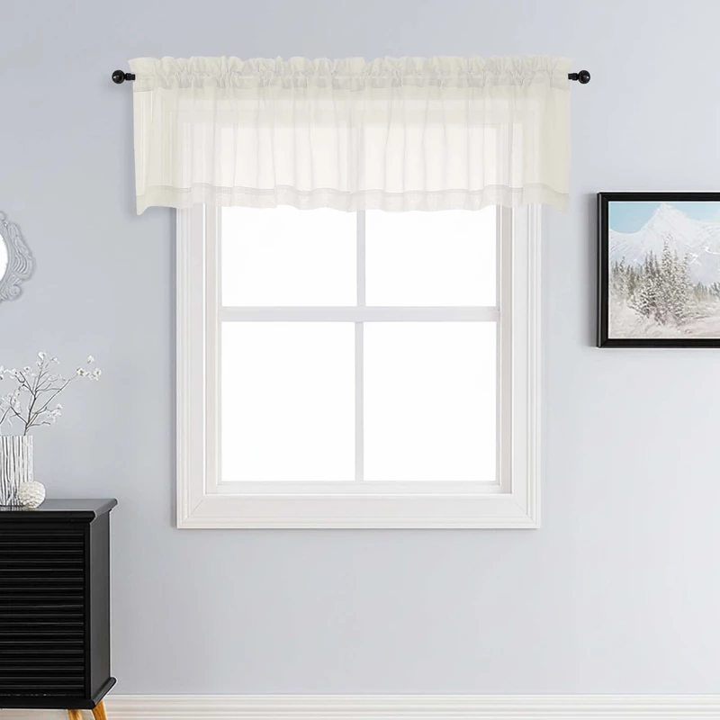 Patin Ivory Sheer Curtains Valances